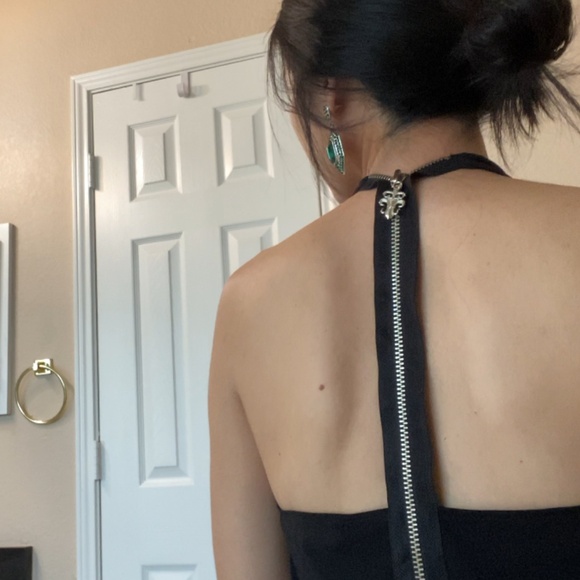 Vintage Royal Underground Black Blouse Top Cowl Neck - Picture 2 of 6